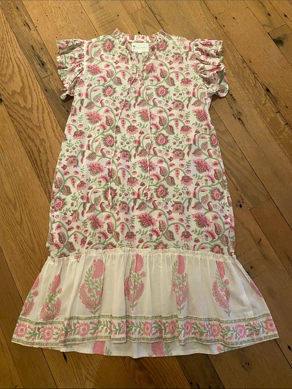 Islapayal Floral Floral Ruffle Tiered Botanical Dress Medium